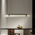 Romanshorn | Stylish Rectangle Metal and Leather Chandelier from Mirodemi | Led Light | Dining Room | Nordic Style | Gold Chandelier | Black Chandelier | Modern 