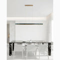 Rorschach | Minimalistic Modern Black Chandelier with Marble from Mirodemi for Dining Room, Living Room, Kitchen, Kitchen Island, Hotel, Restaurant | LED Light |