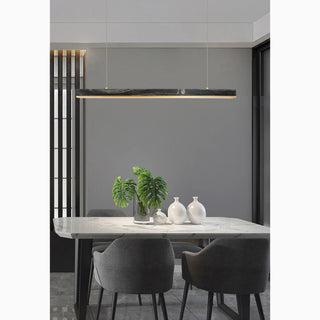 Rorschach | Minimalistic Modern Black Chandelier with Marble from Mirodemi for Dining Room, Living Room, Kitchen, Kitchen Island, Hotel, Restaurant | LED Light |