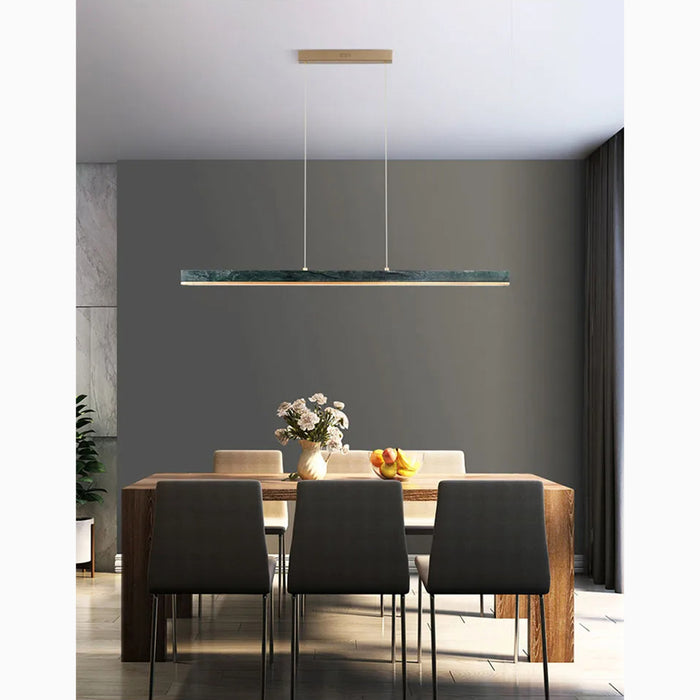 Rorschach | Minimalistic Modern Black Chandelier with Marble from Mirodemi for Dining Room, Living Room, Kitchen, Kitchen Island, Hotel, Restaurant | LED Light |