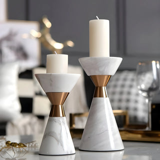 Nordic style|Candle holder|Volakas marble|Elegant decor|uxury