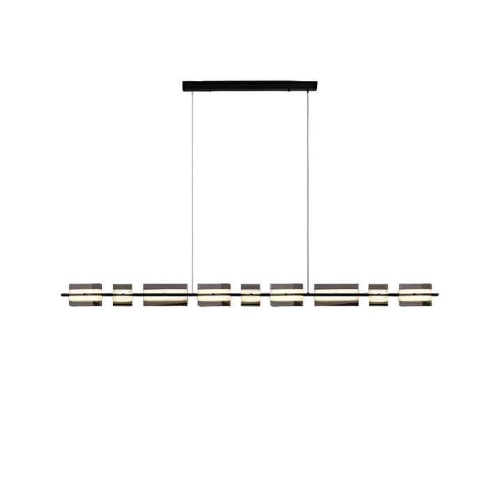 Schwyz | Modern Rectangle Copper Glass Chandelier