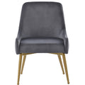  MIRODEMI Set of 4 Mid-century Arm Chairs with Metal Base and Upholstered Velvet | luxury furniture | Velvet chairs | Stylish design | 