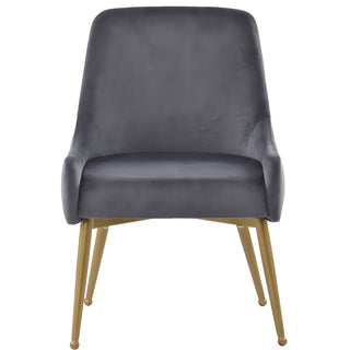  MIRODEMI Set of 4 Mid-century Arm Chairs with Metal Base and Upholstered Velvet | luxury furniture | Velvet chairs | Stylish design | 