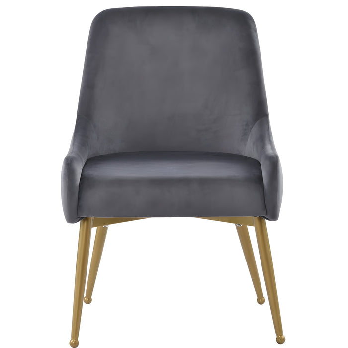  MIRODEMI Set of 4 Mid-century Arm Chairs with Metal Base and Upholstered Velvet | luxury furniture | Velvet chairs | Stylish design | 