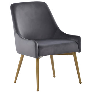  MIRODEMI Set of 4 Mid-century Arm Chairs with Metal Base and Upholstered Velvet | luxury furniture | Velvet chairs | Stylish design | 