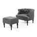 MIRODEMI Set of Upholstered Velvet Accent Chair and Storage Ottoman | luxury furniture | colorful chair and ottoman | velvet chair |