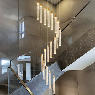 Varazze | Shimmering Magic Gold Crystal Pendant Chandelier from Mirodemi for Hotel