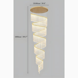 Varazze | Shimmering Magic Gold Crystal Pendant Chandelier from Mirodemi 