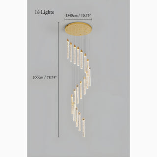 Varazze | Shimmering Magic Gold Crystal Pendant Chandelier from Mirodemi 