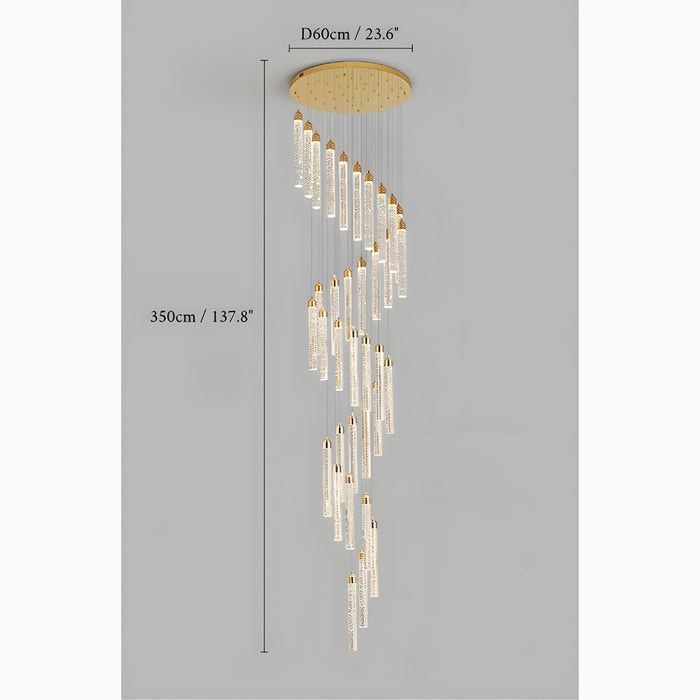 Varazze | Shimmering Magic Gold Crystal Pendant Chandelier from Mirodemi 