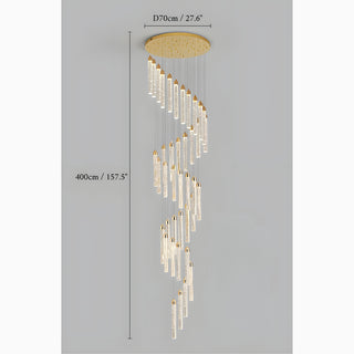 Varazze | Shimmering Magic Gold Crystal Pendant Chandelier from Mirodemi 