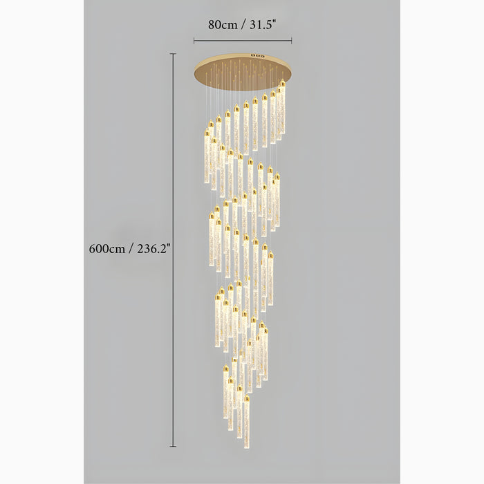 Varazze | Shimmering Magic Gold Crystal Pendant Chandelier from Mirodemi 