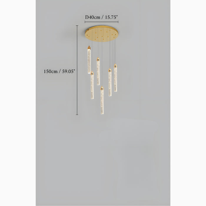 Varazze | Shimmering Magic Gold Crystal Pendant Chandelier from Mirodemi 