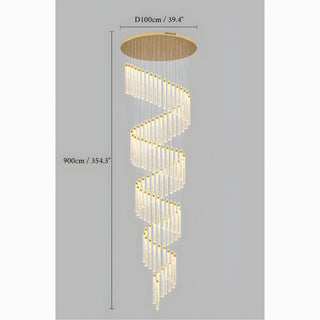 Varazze | Shimmering Magic Gold Crystal Pendant Chandelier from Mirodemi 