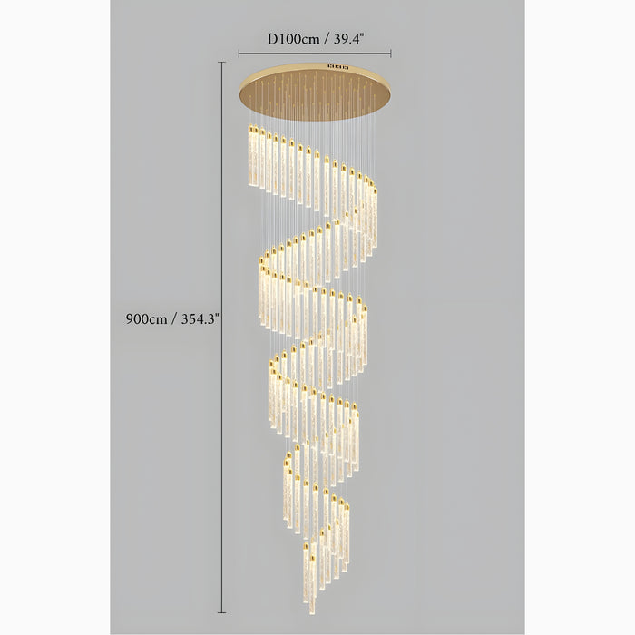 Varazze | Shimmering Magic Gold Crystal Pendant Chandelier from Mirodemi 