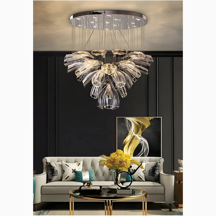 Lighting|Fixture|LED|Chandelier|Glass|Luxury|Bright|Pendant