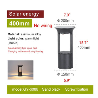 Solar|LED|Lawn|Garden|Pathway|Black|Aluminum|Screw|Ground|Insert