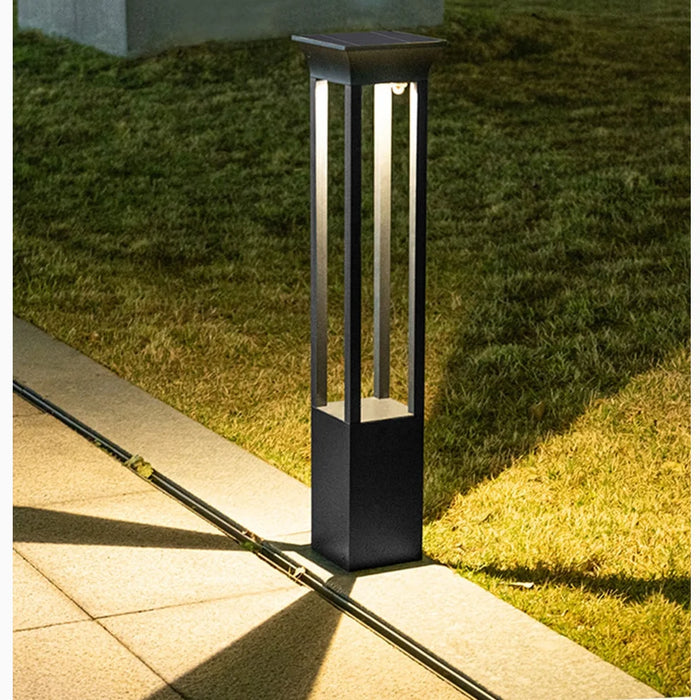 Waterproof|Black|Solar|LED|Lawn|Garden|Pathway|Rectangle|Ground|Insert|Screw|Fixation