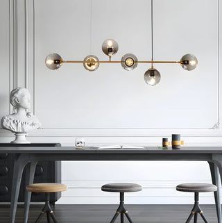 Gold|Steel|Smoky|Glass|Chandelier|Lamp|Office|Kitchen|Living