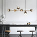 Gold|Steel|Smoky|Glass|Chandelier|Lamp|Office|Kitchen|Living