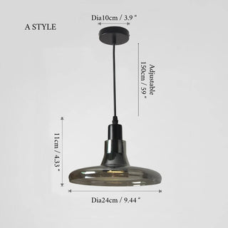 Entraunes | Smoky Grey Retro Pendant Lamp