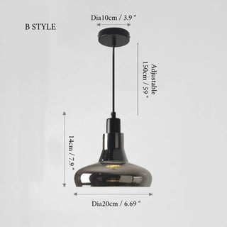 Entraunes | Smoky Grey Retro Pendant Lamp