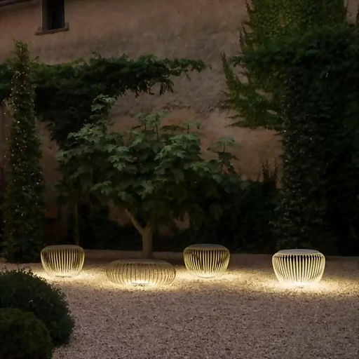 Solar-Powered Decorative Outdoor LED Coffee Table for Patio