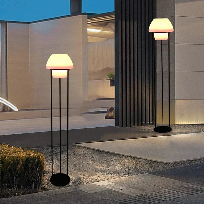 Modern Collapsible LED Solar Powered Floor Lamp for Outdoor Use