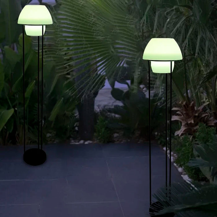 Modern Collapsible LED Solar Powered Floor Lamp for Outdoor Use
