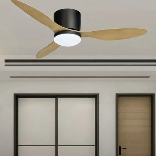 Solid Wooden Led Ceiling Fan with Remote Control | 52"