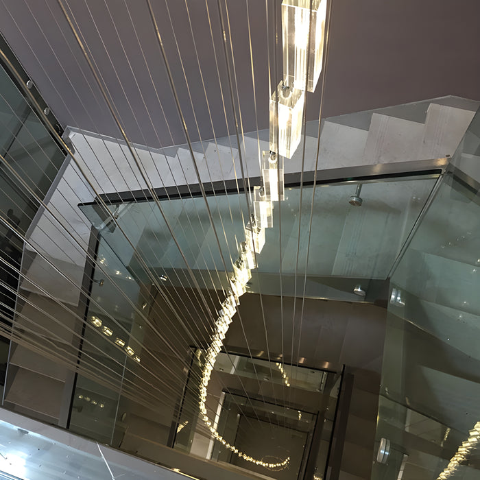 MIRODEMI Cannes | Pendant Crystal Long Lighting Fixture for Hotel