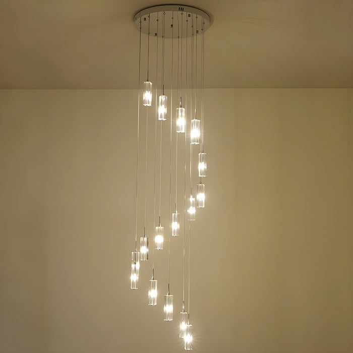 MIRODEMI Cannes | Pendant Crystal Long Lighting Fixture for Dining Room