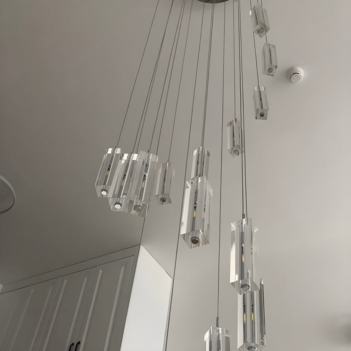 MIRODEMI Cannes | Pendant Crystal Long Lighting Fixture for Homde Decor