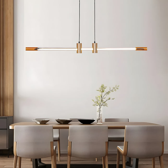 Rüti | Minimalistic Stylish Gold Copper Chandelier from Mirodemi for Living Room 