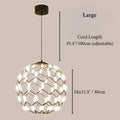 MIRODEMI® Acquaro | Stylish Black/White Pendant Ball-Shaped Chandelier for Cafe