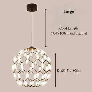 MIRODEMI® Acquaro | Stylish Black/White Pendant Ball-Shaped Chandelier for Cafe