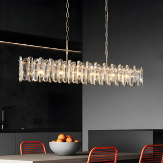 Agnana Calabra | Creative Rectangle Сrystal Ceiling LED Chandelier for Living Room