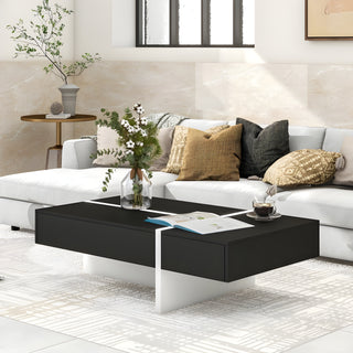 MIRODEMI Modern High Gloss Surface Cocktail Table, Center Table for Sofa  | Contemporary style | Living room decor