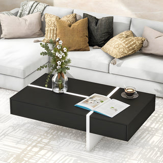 MIRODEMI Modern High Gloss Surface Cocktail Table, Center Table for Sofa  | Glossy cocktail table | Modern centerpiece