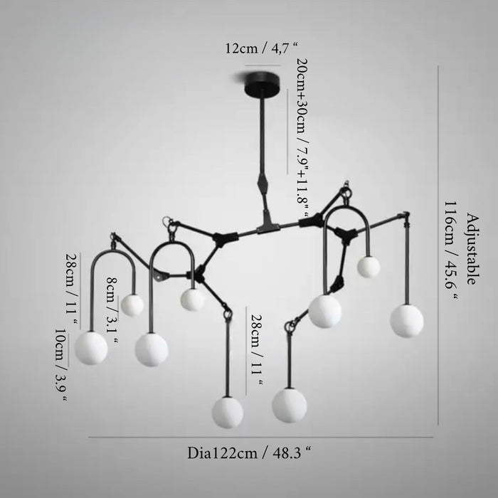 Airole | Creative Glass Chandelier for Living Room