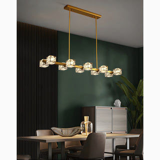 MIRODEMI Agugliano | Modern Copper Crystal LED Chandelier For Living Room