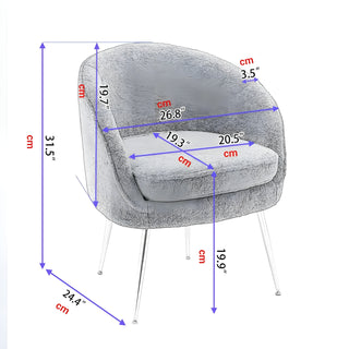 MIRODEMI Teddy Fabric Accent Armchair With Electroplated Chrome Legs | luxury furniture | colorful chairs | stylish and modern furniture | 