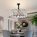 Montreux | Modern Drum Black Crystal Chandelier for Living Room