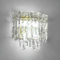 Venezia Murano Glass Wall Sconce with cool white illumination highlighting textured handcrafted glass details