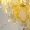 Vespera Textured Glass & Brass Chandelier
