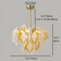 Vespera Textured Glass & Brass Chandelier