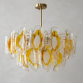 Vespera Textured Glass & Brass Chandelier