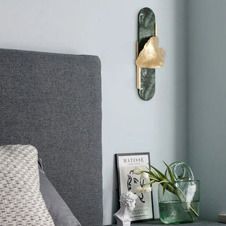 Marbel|Copper|Wall|Sconce|Green|Gold|Living|Bedroom|Hall|LED