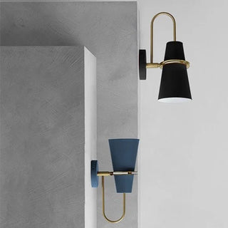 Cone|Wall|Lamp|Sconce|Blue|White|Back|Modern|Elegant